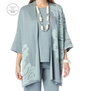 NWOT ⭐️Marla Wynne⭐️ WynneLayers Jacquard Knit Kimono Drama Topper